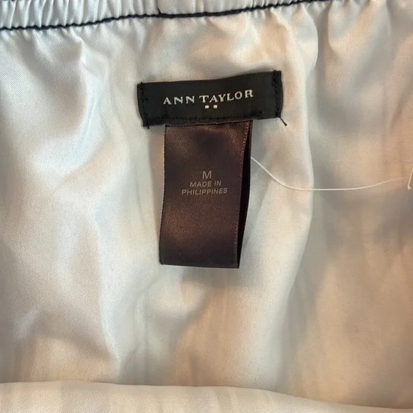 Ann Taylor Blue & White Striped Elastic Waist Maxi Skirt - Picture 5 of 6